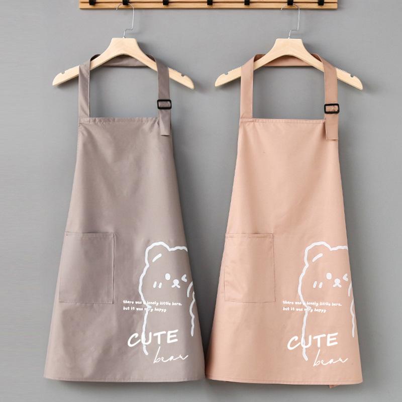 Household kitchen apron waterproof and oil-proof women's fashion new foreign style Internet celebrity apron waist catering cooking overalls