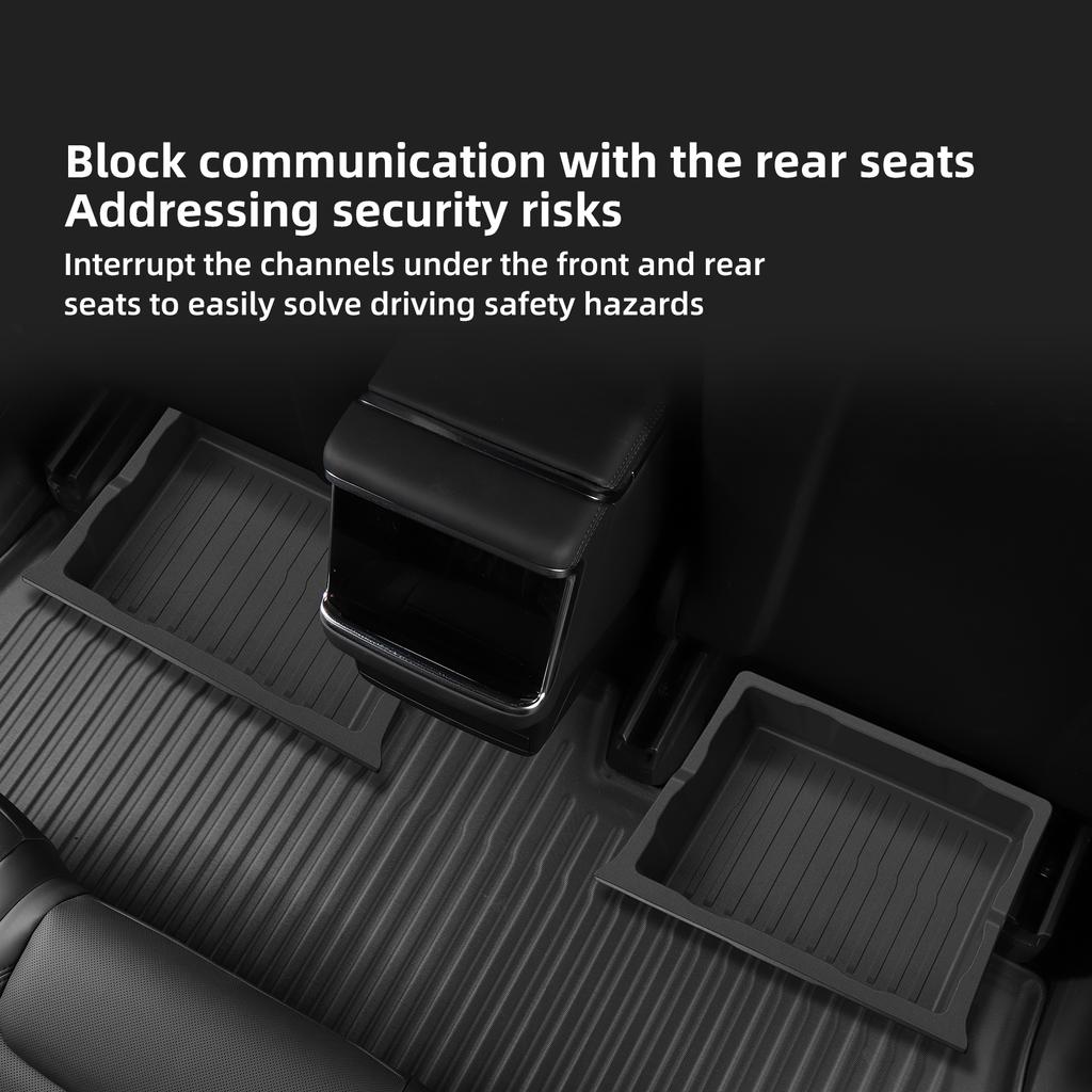 for Tesla Model X 2025 2025 Under Seat Storage Box Drawer Type TPE Car Tray Organizer Tidying Accessories