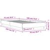 Bed Frame Black 75 x 190 cm Particleboard