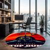 Top Gun Printed Round Rug Carpet Chair Rug Area Rug Entryway Doormats,for Office Chair Living Room Bedroom Kitchen Room.