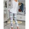 Fall and Winter New Arrival Cut Out Stripes V Neck Long Sleeves T-shirt Female 2024 Fashion Fashion Plus Size Pullover Bottoming Shirt Tops Female