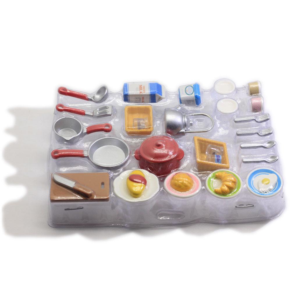 Mini Dollhouse Miniature Kitchen Utensil Cooking Ware Play Kitchen Toy Mini Pot Boiler Pan with Lid Kettle Doll House Acc