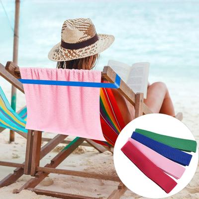 4 Pcs Bath Towel Ties High Elasticity Anti-slip Beach Chair Towel Bands Windproof Sunproof Reusable Towel Holders