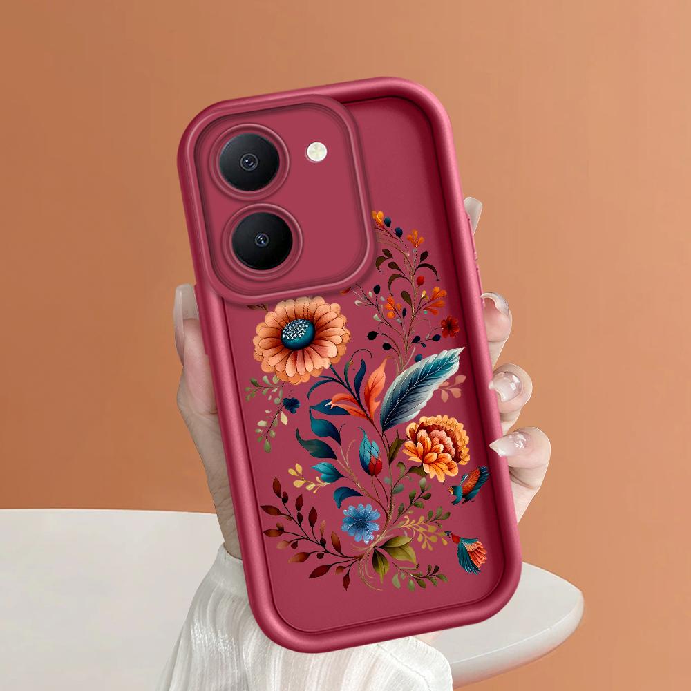 Weiche Silikon-Quadratleitern-Cartoon-Muster Vollständiger Kameraschutz Stoßfeste Hülle für iPhone Infinix Tecno Vivo