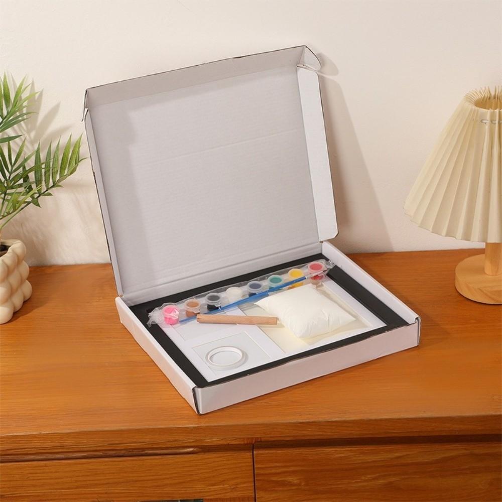 1 sada DIY sady otisků tlapek domácích mazlíčků Rámeček Hliněná hmota schnoucí na vzduchu Dřevěný rámeček Rámeček s otiskem tlapky psa Rám na fotografie Netoxická hlína Rámeček s otiskem tlapky kočky