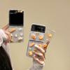 Glitter Glue Bread Mobile Phone Case for Samsung Zflip6 Clamshell Folding Screen Zfold5 Ice Cream