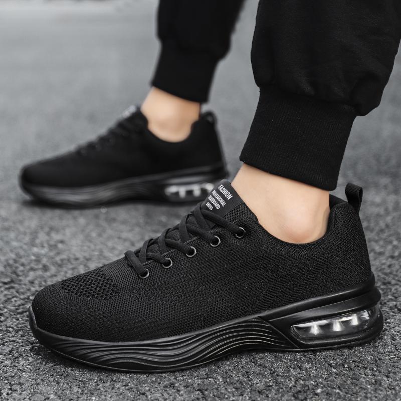 New popcorn soft sole lightweight breathable shock absorption anti-slip wear wear lace-up sports casual shoes men jogging shoes