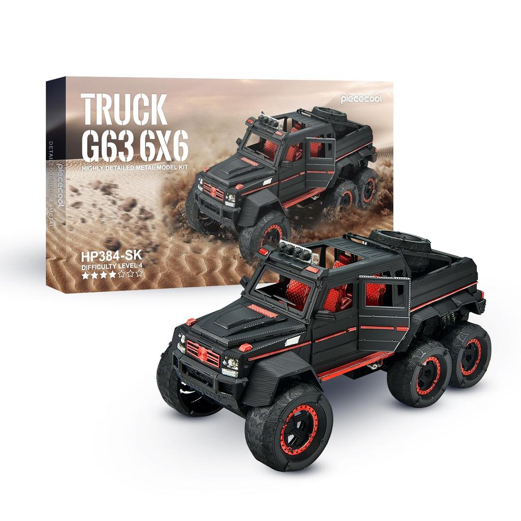 Piececool 3D Puzzle Metal 6 Wheel Drive Model Metallic Nano Puzzle 3D Puzzle Assembly Required No Glue Required 4 Star Difficulty Level Intermediate