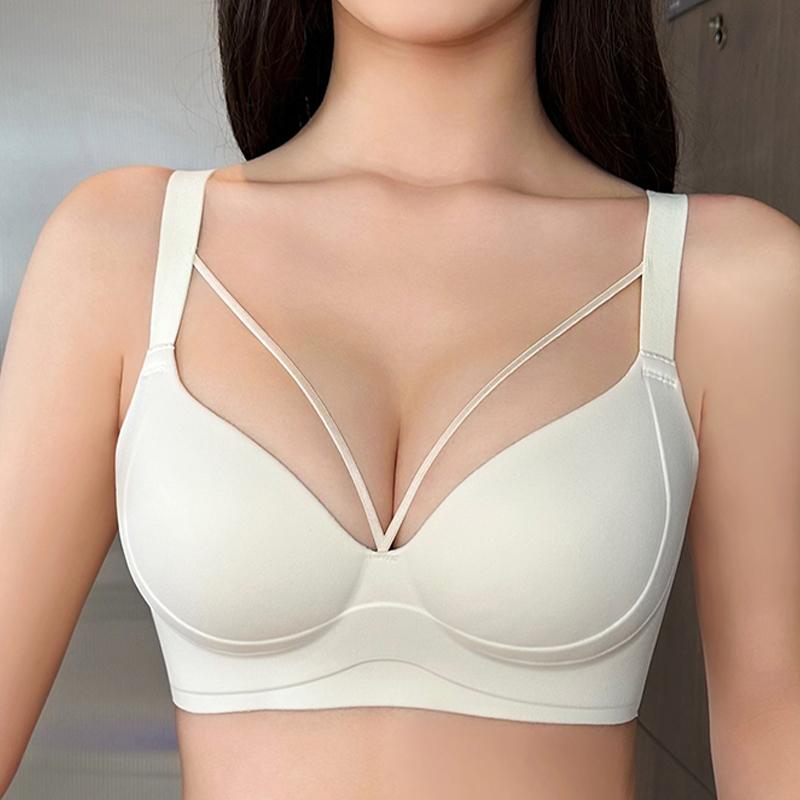 FallSweet Plus Size Bra for Women Sexy Push Up Cross Bras Seamless Comfortable Underwear Ladies Lingerie 34BCD-44BCD