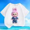 Children's Pure Cotton Fashionable Cartoon T-shirt, Summer Casual Round-neck Top for Boys and Girls