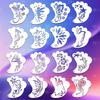 16Pcs Face Painting Tattoo Stencil Set Reusable Hollowed Body Art Paint Stencils Diy Eyebrow Templates Hand Drawn Spray Painting