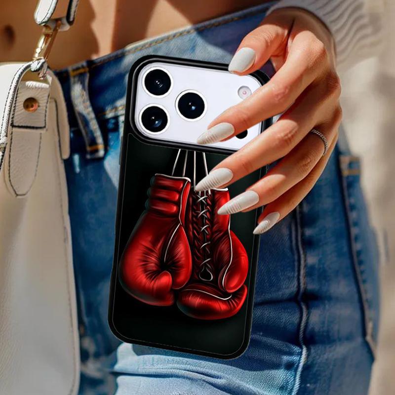 Boxing Gloves Hanging On a Wall Phone Case For iPhone 17 Air 14 15 13 12 Max Cover For Apple 14 15 16 16e 11 Pro Max Plus Coque