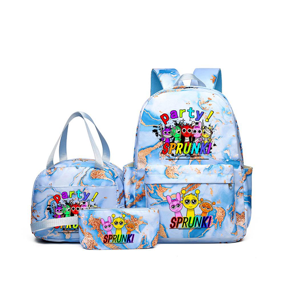 Rhythm Box Student School Bag Children's Backpack Backpack Three-piece Set