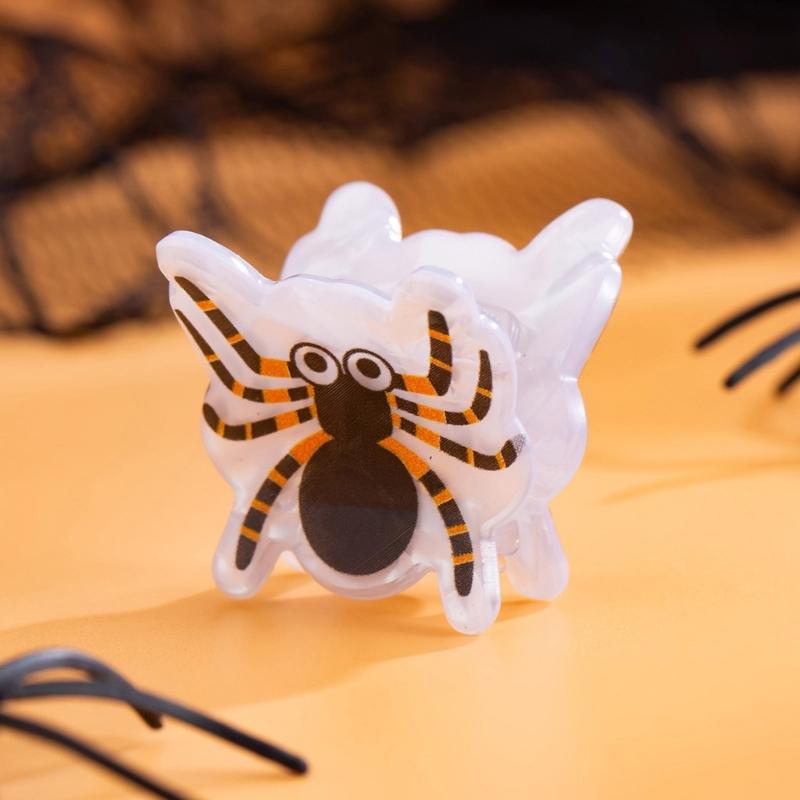 1PC Halloween Bat Pumpkin Spiders Hair Clip For Kids Party Costume Accessories Practical Acrylic Design Safe Hairpins
