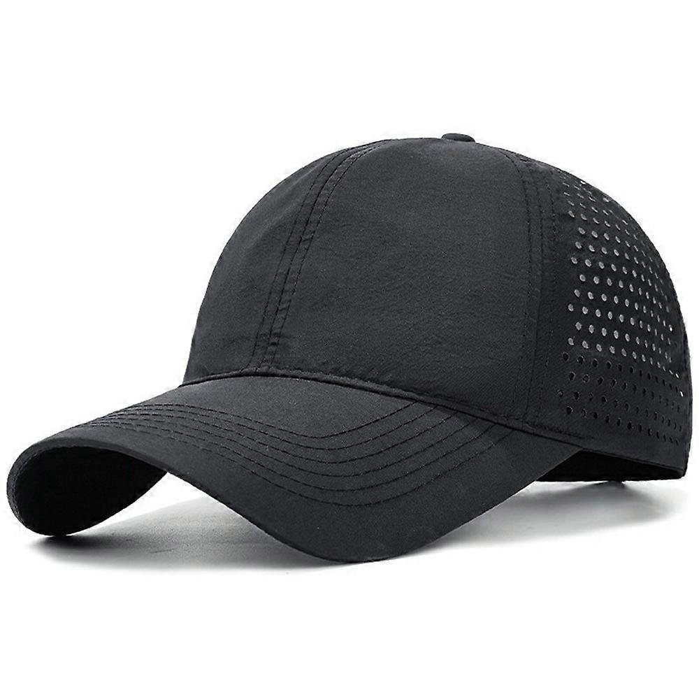 Unisex Summer Quick Dry Baseball Cap Stylish Casual Adjustable Breathable Sun Protection Hat Dark Grey