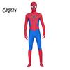 Unisex Superhero Fancy Dress Costume for Kids Adults, Classic Red Blue Zentai Jumpsuit, Halloween Party Suit High Stretch Bodysuit with Mask, Cosplay