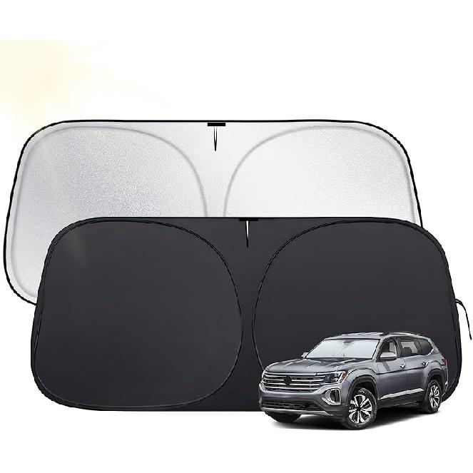 Windshield Sun Shade For Toyota 4Runner 2010-2025,  Fit Car Sun Shades With 420D Fabric & Foldable Memory Steel Wire, Sunshade For Car Windshield