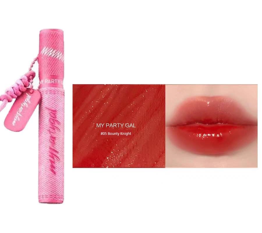Watsons My Party Gal Pink Denim Water Feeling Lip Lacquer Light and Transparent Juice Lip Color Lasting