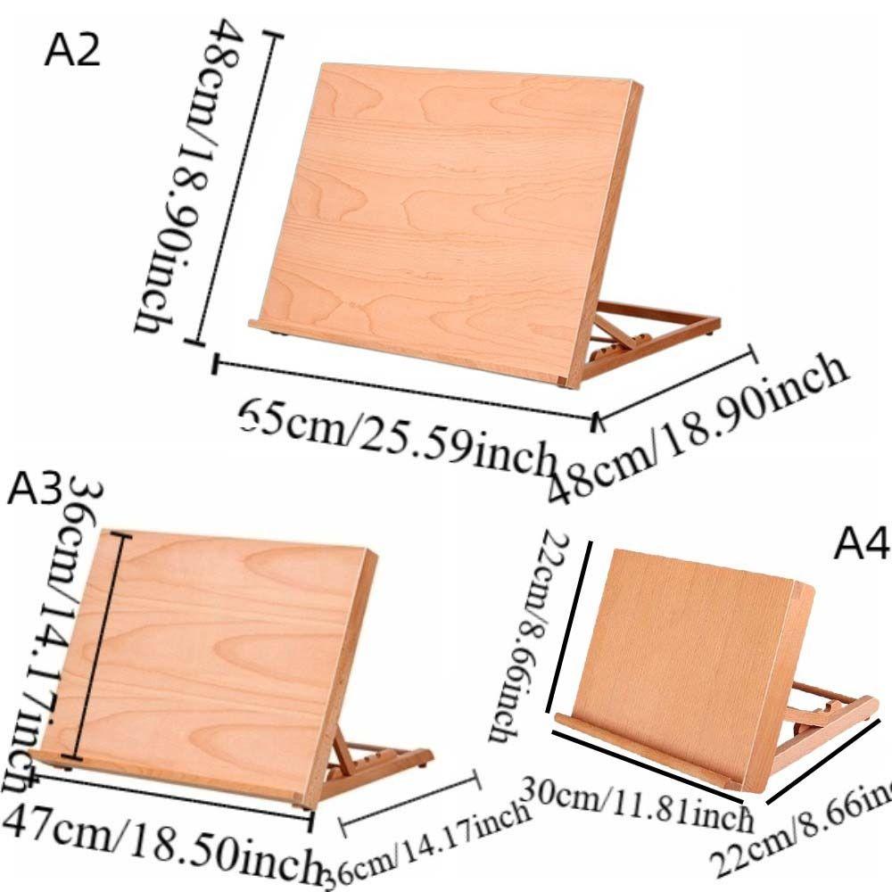 Multifunction Beech Wood Table Easel Adjustable Sketch Easel Art Painting Easel Artists