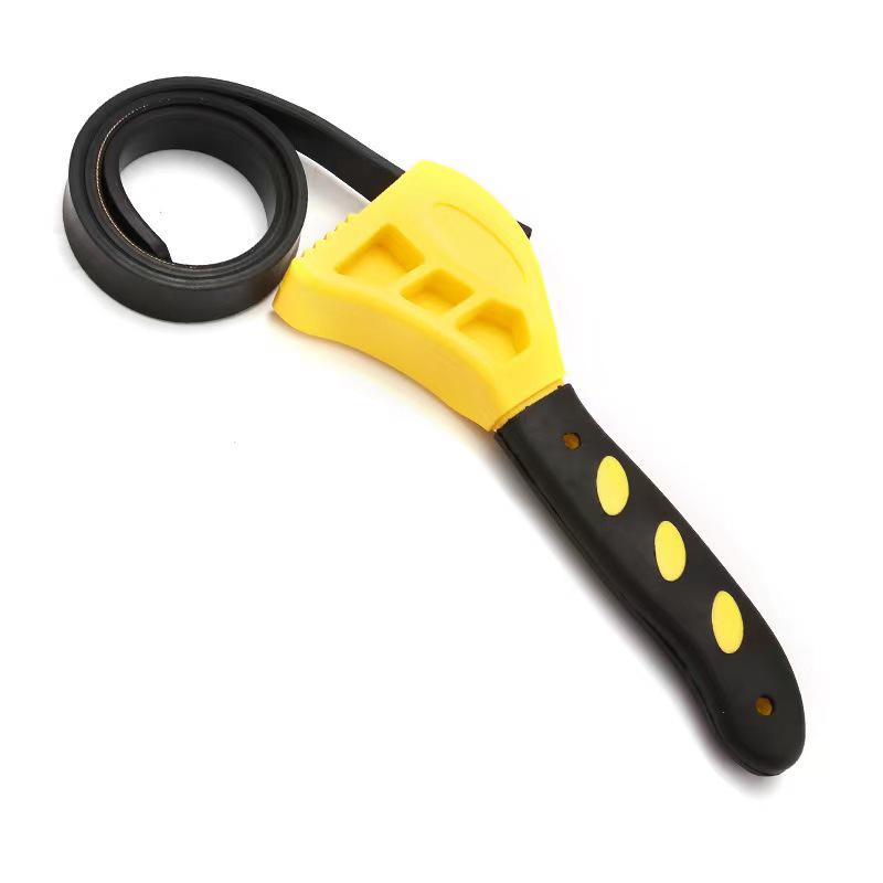 Adjustable Multi-Size Rubber Belt Wrench for Auto Repair and Plumbing