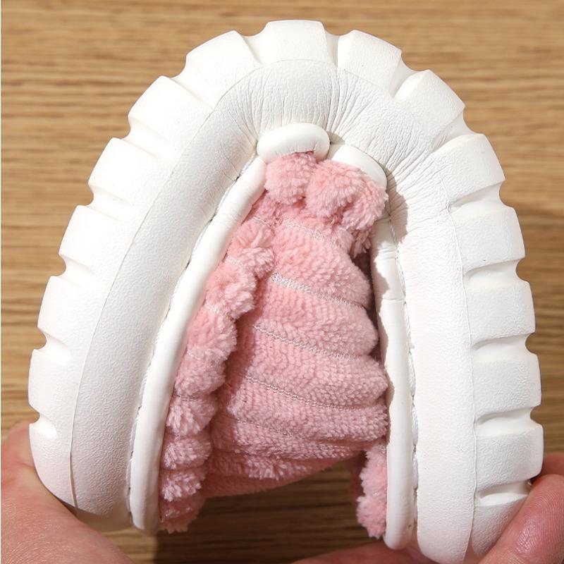 Hausschuhe für Paare für Männer und Frauen, Cord, gekreuzte Riemen, Hausschuhe aus Baumwolle, warme Hausschuhe mit dicker Unterseite