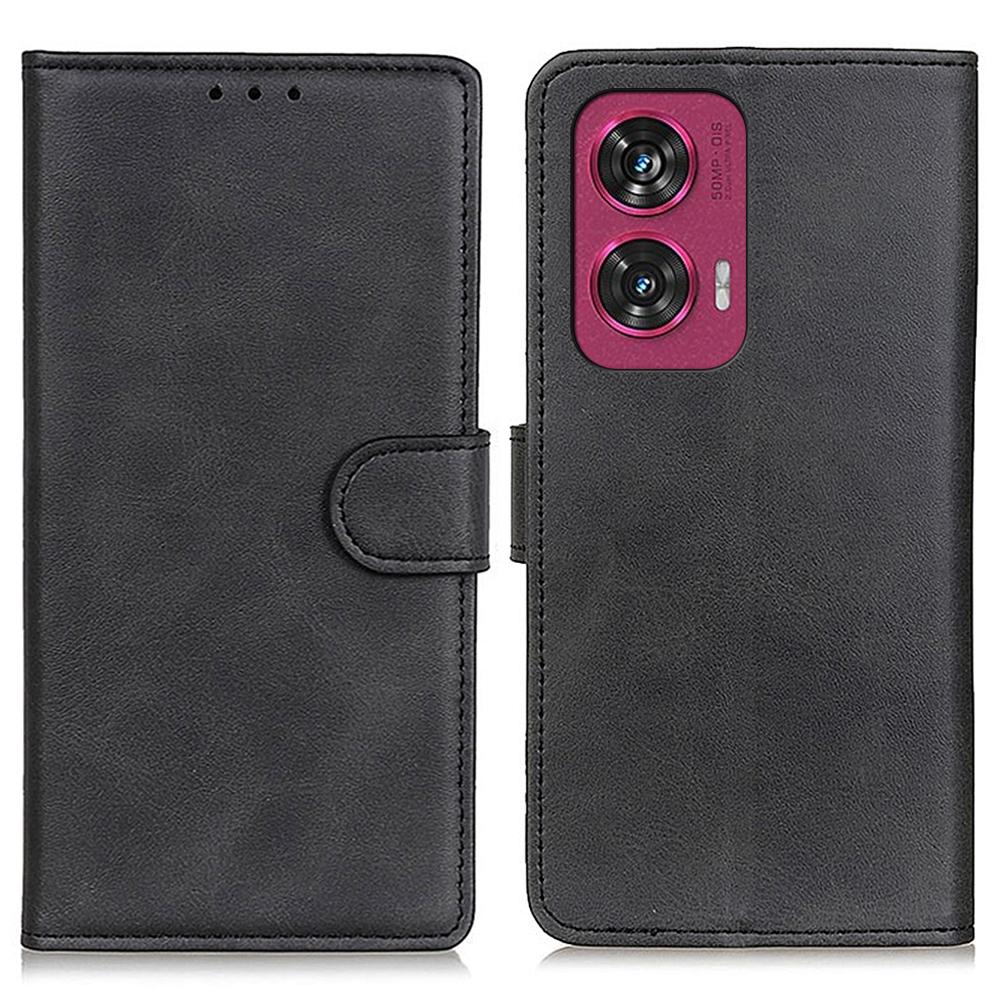 For Motorola Edge 50 Fusion 5G Case Cowhide Texture Leather Wallet Phone Cover