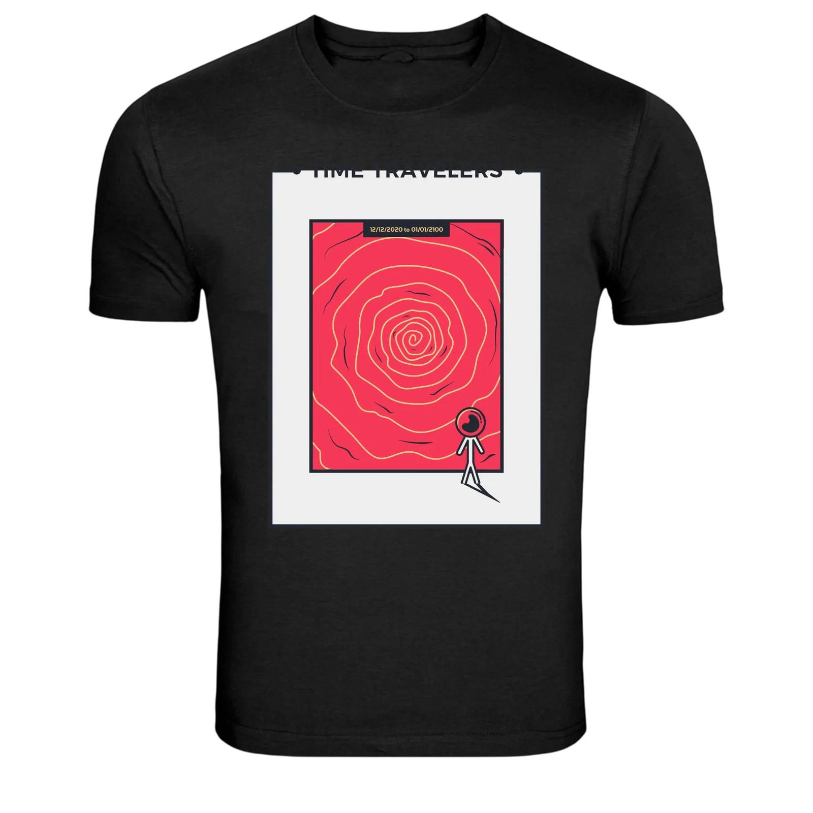 Time Travelers Portal Spiral Sci-Fi Graphic T-Shirt XXL