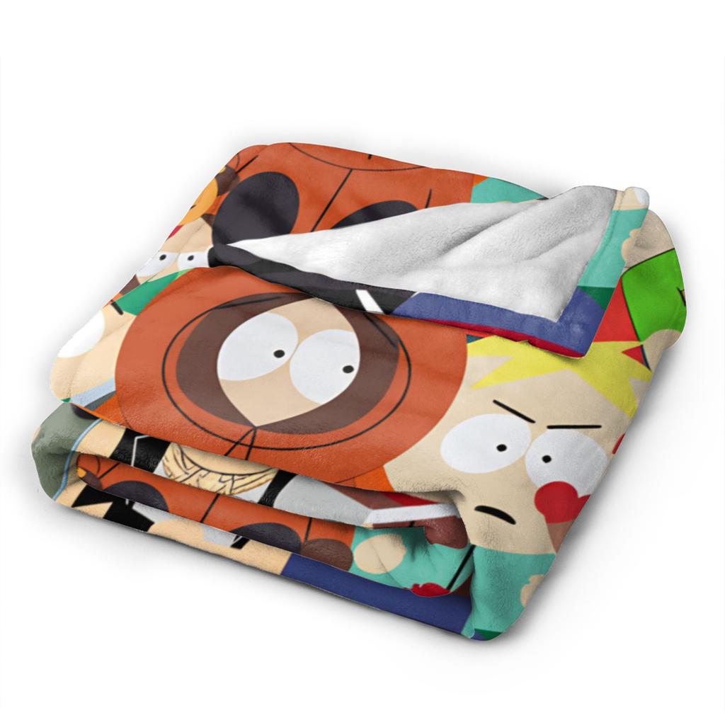 Soft Warm Blanket Southes Cartoon Parks Boy Girl Plush Throw Blanket Street Trend Couch Bed Flannel Bedspread Sofa Bed Cover