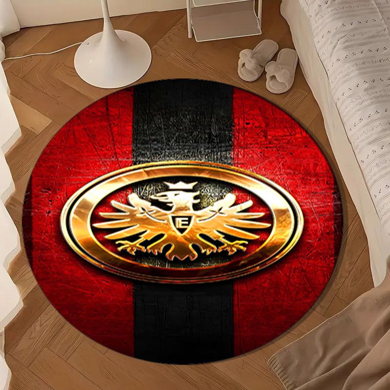 Eintracht Frankfurt Wappen Runde Matte Heimdekoration, Stuhlmatte Für Wohnzimmer, Schlafzimmer, Fußmatte Heimdekoration Geburtstagsgeschenk Weihnachtsgeschenke