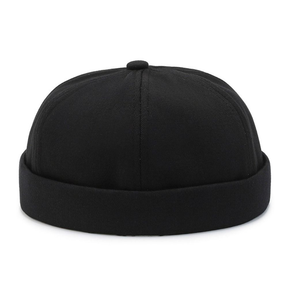 Casual Wear Cotton Brimless Hat Solid Color Vintage Brimless Skullies Cap Breathable Beanie Cap Unisex