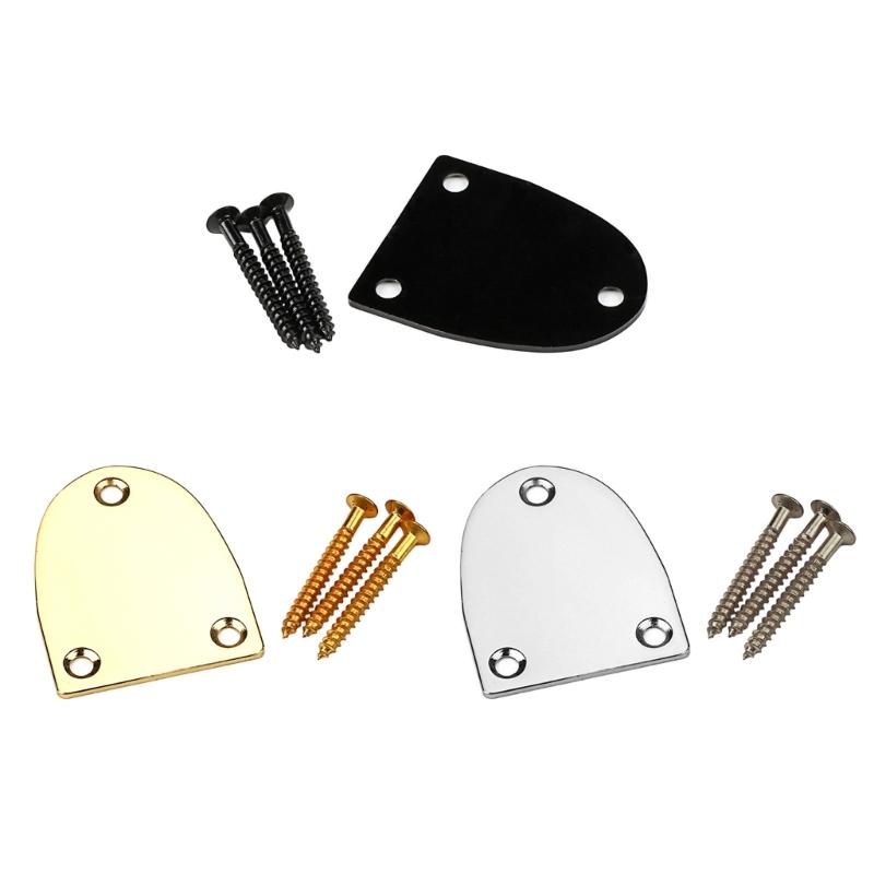 Metal Guitar Neck Plate 3 Hole Guitar Neck Joint Board Mounting Plate Durability
