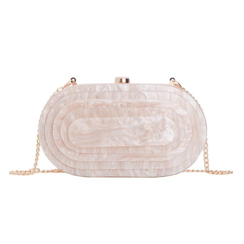 Acrylic Clutch Bag With Magnetic Closure For Summer Evening Wear