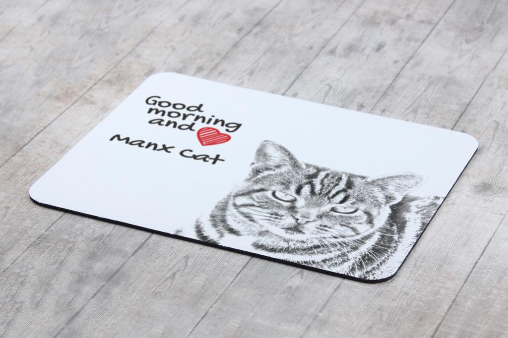 Manx - tappetino per mouse con stampa, tappetino personalizzato per gatti, gadget unico per un impiegato dall'azienda Art-Dog