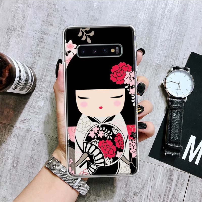 Kokeshi Doll Kimono Girl Phone Case For Samsung Galaxy S26 S25 Edge S24 S23 FE S22 Ultra S21 Plus S20 + Fundas Cover Coque Galax