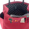 Tote with Embroidered Gusset and Red [Atsuko Matano] [Hide Seek] 007663-0006-01