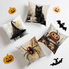 Retro Halloween Cushion Pillowcase Printed Polyester 45x45cm Throw Pillowcover Decorative Sofa Cushion Pillowslip Home Decor