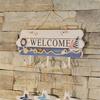 Farmhouse Entryway Wall Hook Rack Wooden Welcome Hook Rack For Coats Key Hat Bathroom Storage Organizers