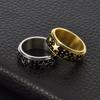 8mm Star Shaped Rotable Ring for Men Stainless Steel Pressure Relieving Ring Vintage Punk Jewelry New