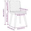 VidaXL Dining Chairs Set of 4 Black Fabric 3315223