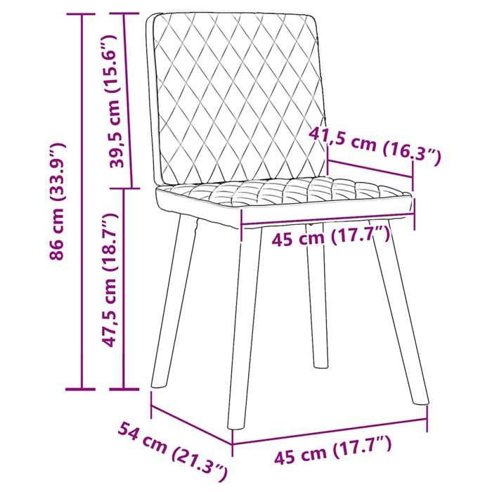VidaXL Dining Chairs Set of 4 Black Fabric 3315223