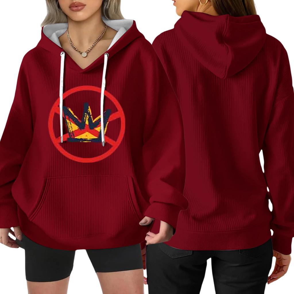 Women's Fashion Casual Long Sleeve Loose Printed Pullover Sports Long Sleeve Sweatshirt