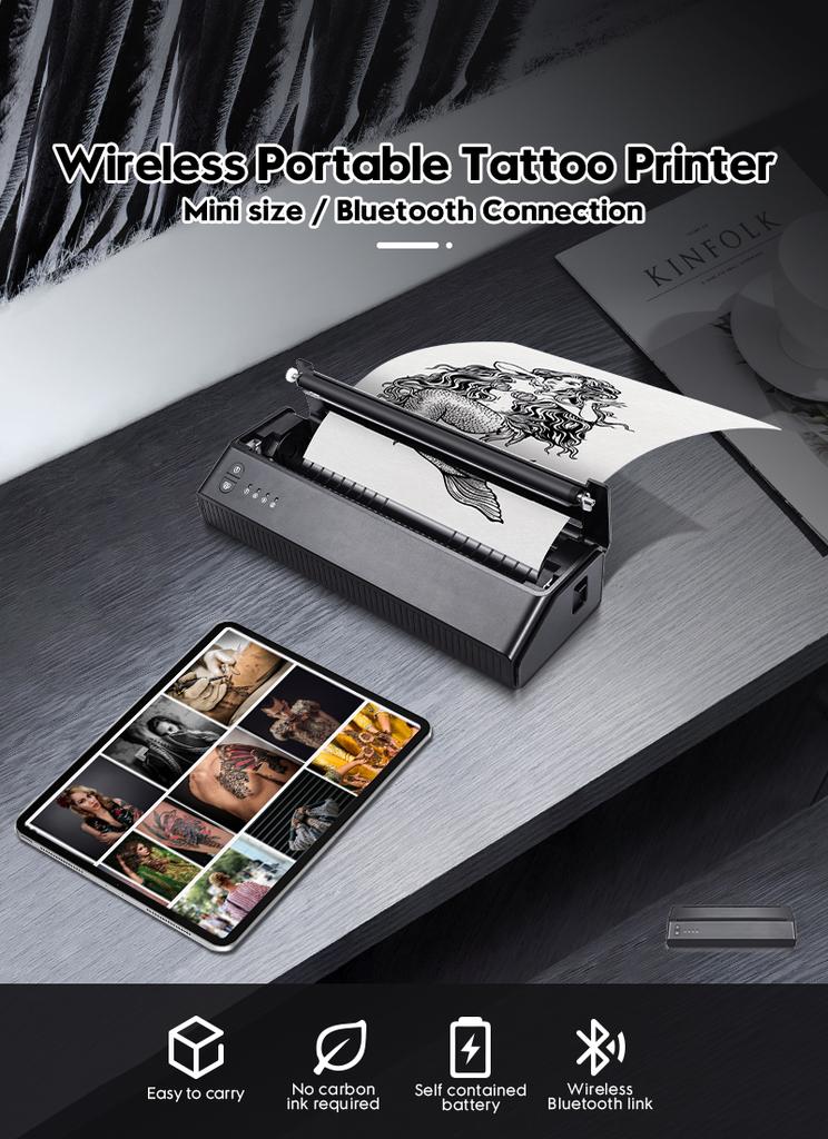 Mht-8008 Blue Tooth Tattoo Stencil Printer A4 Zise Tattoo Transfer Tattoo Stencil Printer