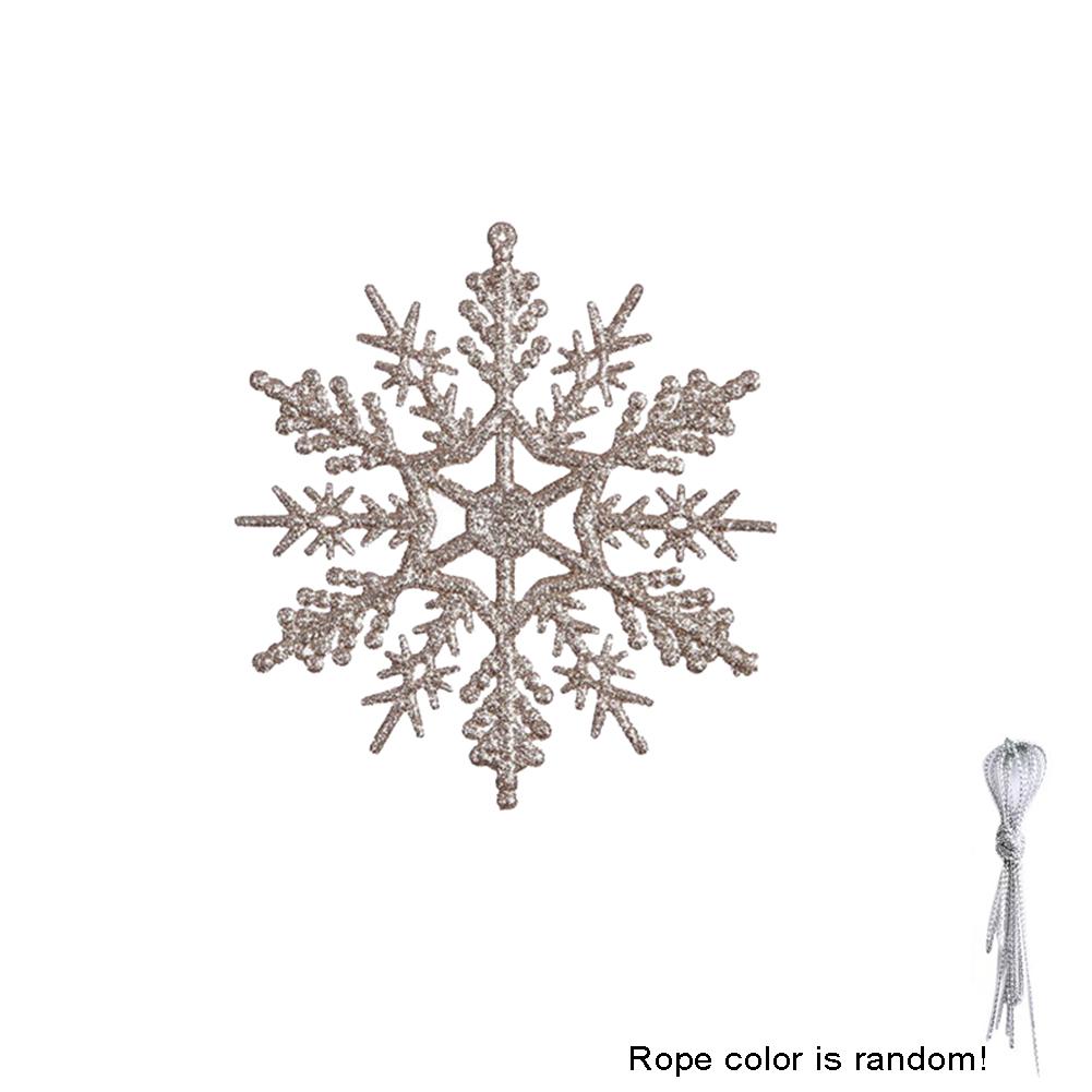 12pcs Christmas Snowflake Ornaments, Plastic Snowflake, Glitter SnowFlakes, Xmas Tree Pendant, Snowflake for Christmas Tree
