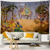Chinese Ancient Calendar Card Tapestry Wall Hanging Retro Hippie Mysterious Aesthetic Oil Painting Room Decor Cloth