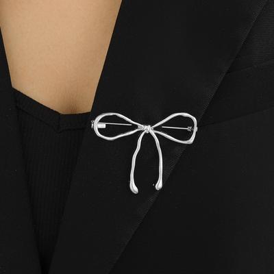 Bow Brooch Ladies Decorative Brooch, Niche Lava Bow Pin Accessories