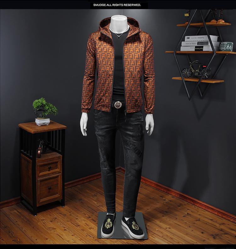 European Style Men's Spring/Autumn 2025 Trendy Casual Hooded Jacket