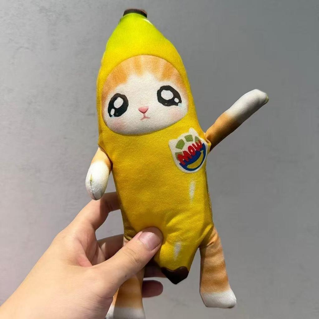 Bananowy Kot Lalka Wisiorek Breloczek Płaczący Szczęśliwy Bananowy Kot Pluszowy Wisiorek Z Dźwiękiem Zabawka Samochód Torba Śmieszny Wisiorek Breloczek Prezenty Dzieci
