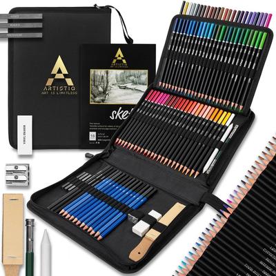 Artistiq Professionelles Set Zum Skizzieren Zeichnen Malen Als Geschenk 96W1