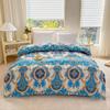Brushed Flannel Duvet Cover Set with Washed Cotton, Thermal Insulated Bedding for Hostel 150x200cm To 220x240cm