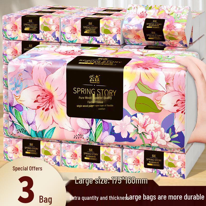 Large Pack Household Facial Tissue and Hand Towel Set for Mother & Baby